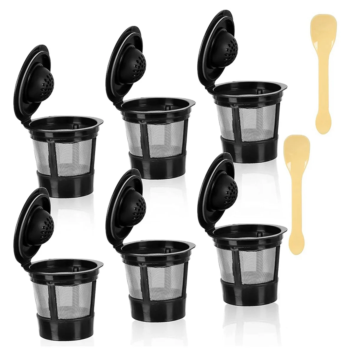 Reusable for K Cups for ,Universal Refillable Kcups Coffee Filters for K- and K- Plus for 1.0&2.0