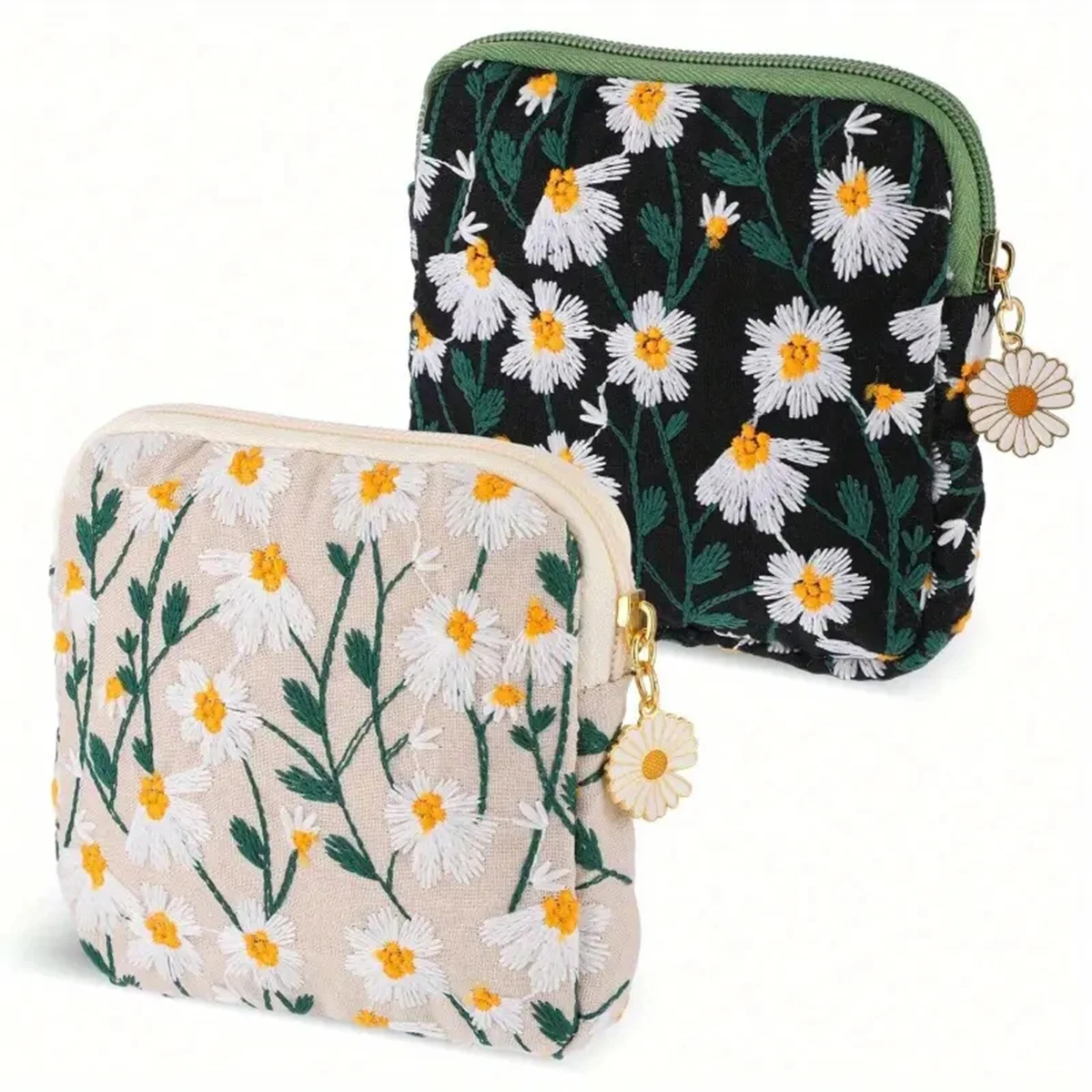 Ladies' Hand-Held Bag, Sanitary Napkin Storage Bag, Menstrual Pouch, Large Capacity, Portable and Cute Coin Purse, One Set