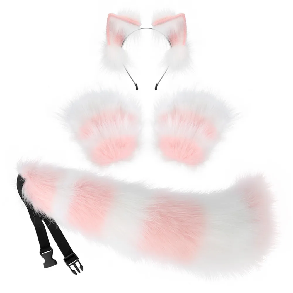 Beast Ear Headband Cosplay Comic Show Halloween Decoration Comic Show Props Fox Ear Tail Suit Fit For Anime Zones Decor 2