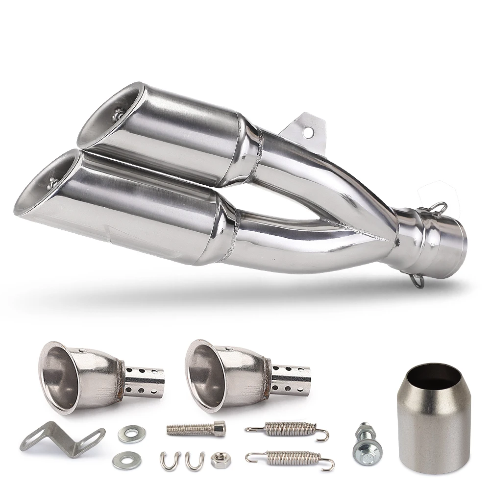 51MM Universal Motorcycle Exhaust Muffler With DB Killer For Z400 R3 R25 R6 MT07 MT09 CB650R CBR500R CBR250R Ninja250 Z800 view 2