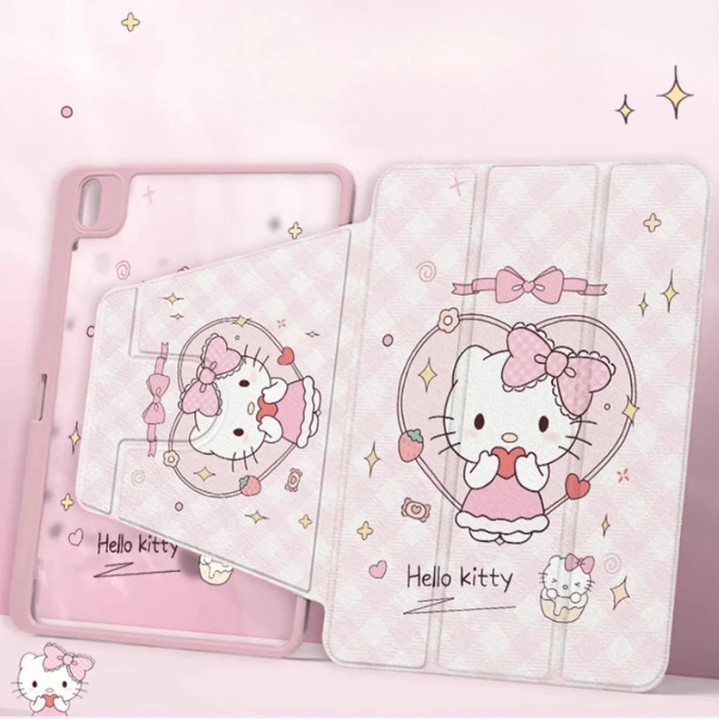 MINISO My Melody لجهاز iPad حافظة Ipad 9/10/11 A16 11in غطاء لوحي ipad Air3 4 5 M2 M3 10.9in Pro 4 5 6 12.9in M4 حافظة واقية