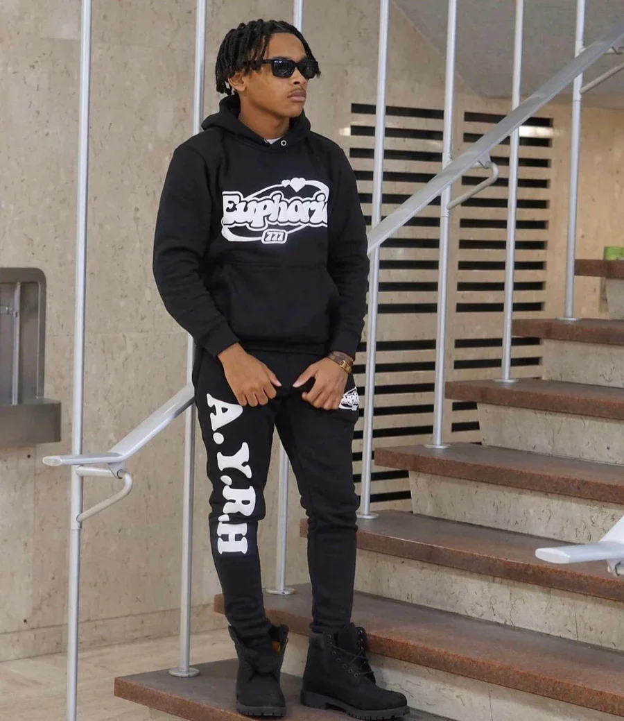 Autumn and winter European and American Harajuku 777 letter hoodie street printing loose men's and women's casual y2k clothes