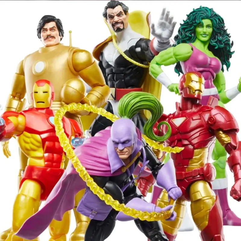 Original Marvel Legends Marvel Comics Iron Man Mk1 Mk9 Mk20 She-Hulk Whiplash 6 Inch Anime Figures Action Figurine Toys