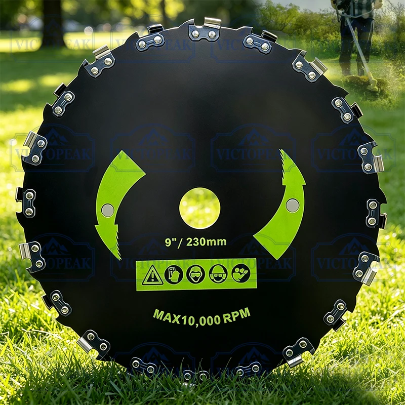 Gartenwerkzeugteile Freischneider Zubehör Manganstahl Sägeblatenzähne 9" 230mm Trimmerkopf – Detail 1