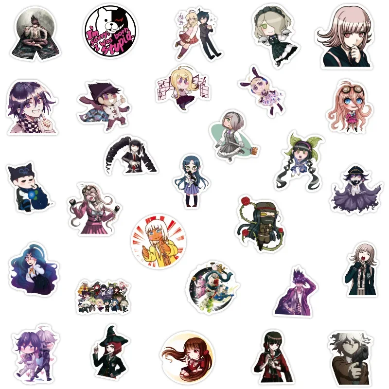 50PCS Sonia Nevermind Kirigiri Kyoko Komaeda Nagito Popular Anime Peripheral Stickers Tablet Skateboard Cute Waterproof Stickers image 4