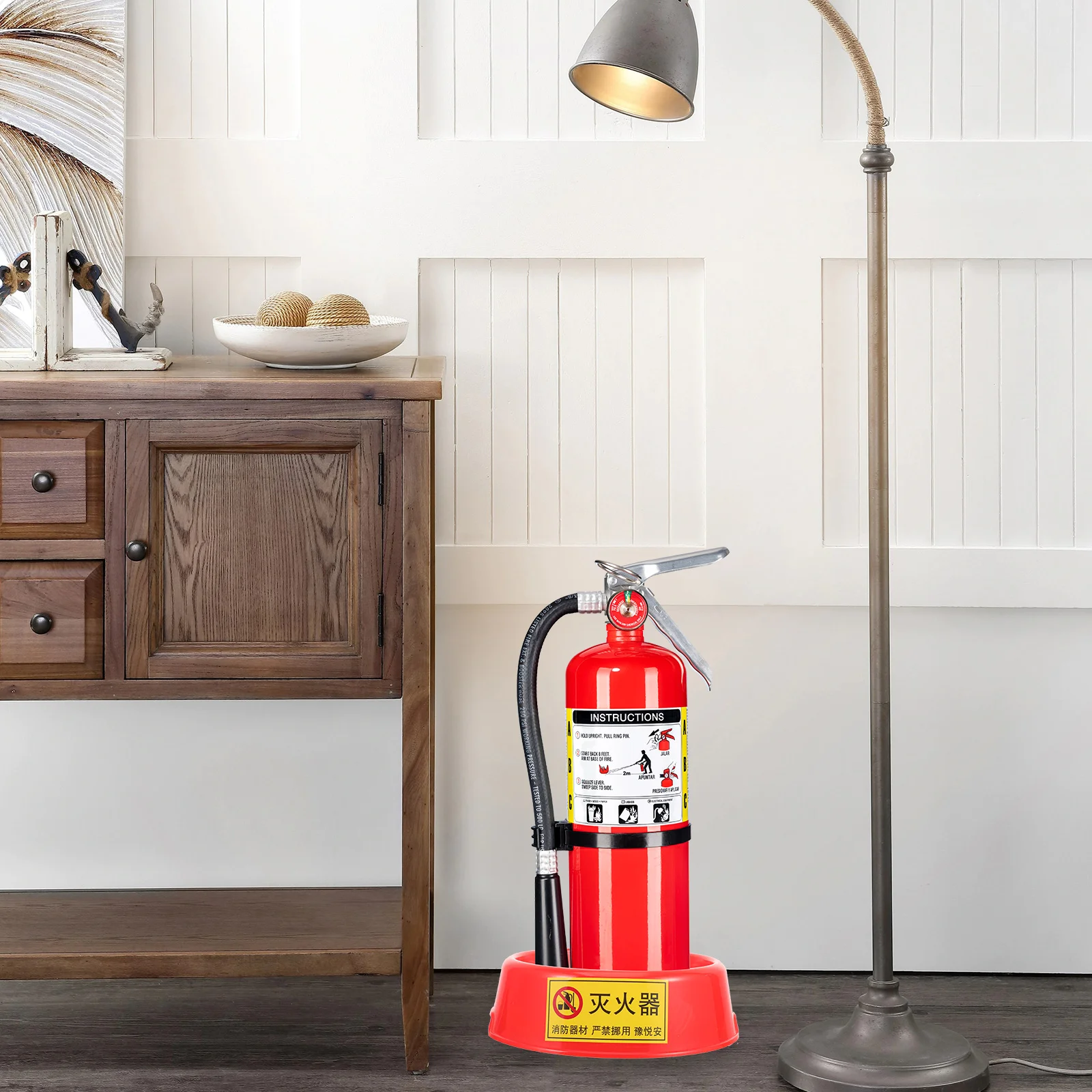 Fire Place Extinguisher Base Extinguishers Storage Stand Round Floor Holder Escape Ladders