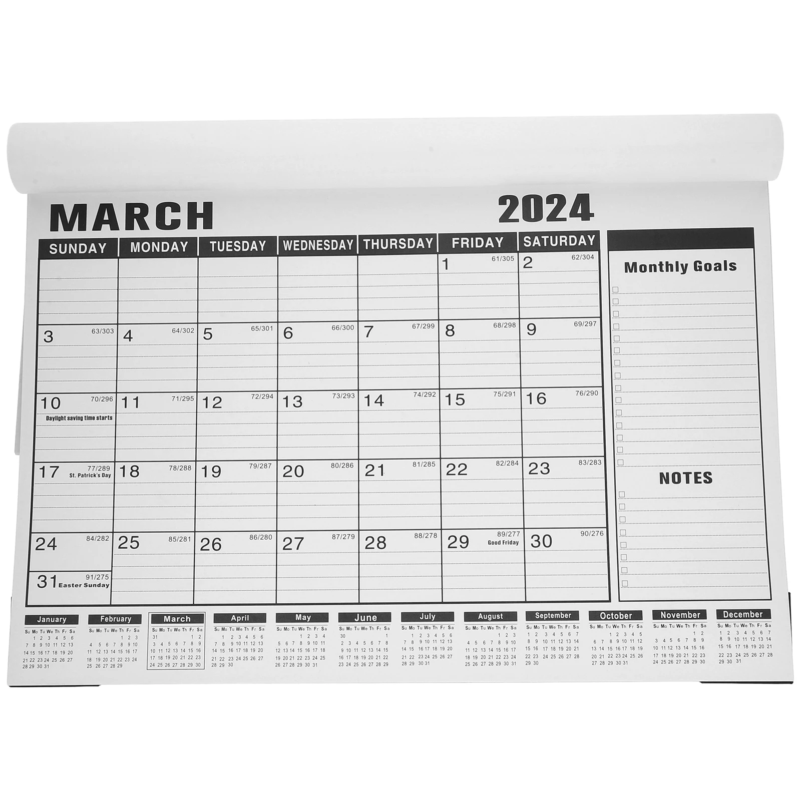 Simple English Version of The Calendar Office Wall Calendars Hanging Paper Monthly Family Birthday