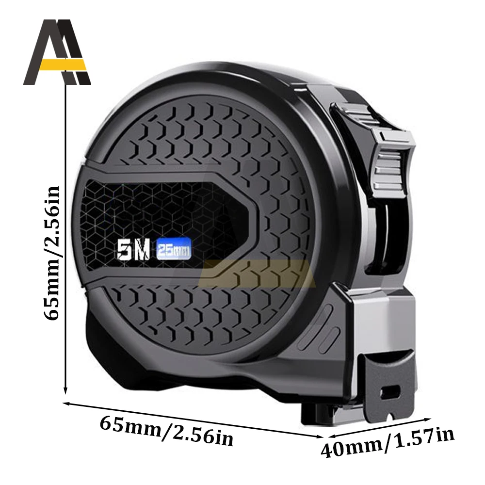 5/7 5/10M * 25Mm Metrische Meetlint Koolstofrijke Stalen Abs Dikker Anti-Val Shell Houtbewerking Meetinstrument