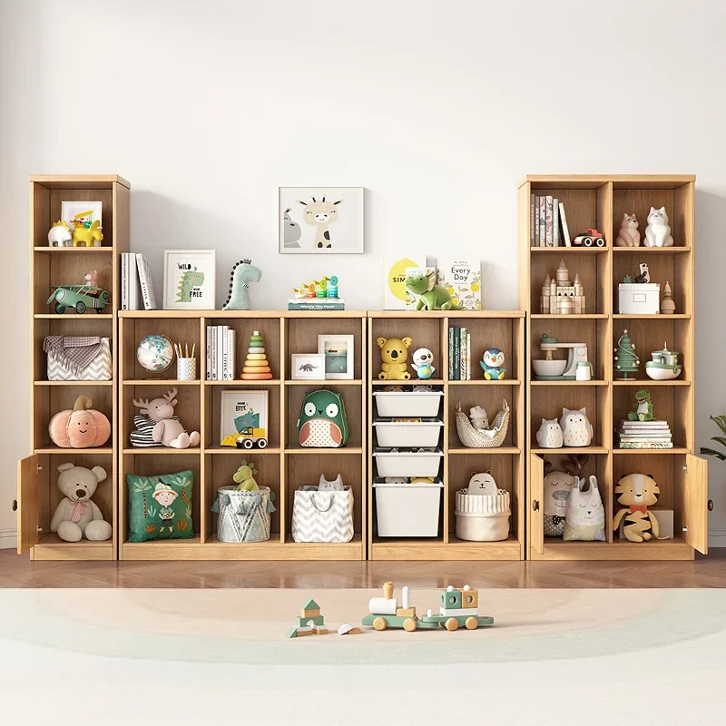 Children's Bookcase Floor Storage Cabinet Living Room Multi-Layer Display Stand Modern Bookshelf Light Luxury Storage Rack