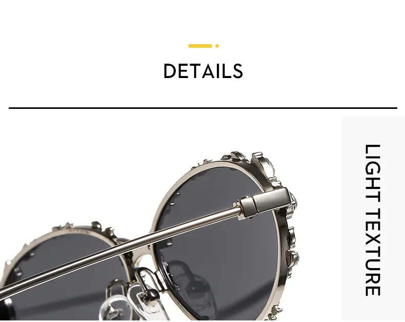 Neue Luxus-Diamant-Sonnenbrille für Damen und Herren, Ovale Strass-Sonnenbrille, Trendige Personalisierte Metallrahmen-Fahrbrille – Detail 10