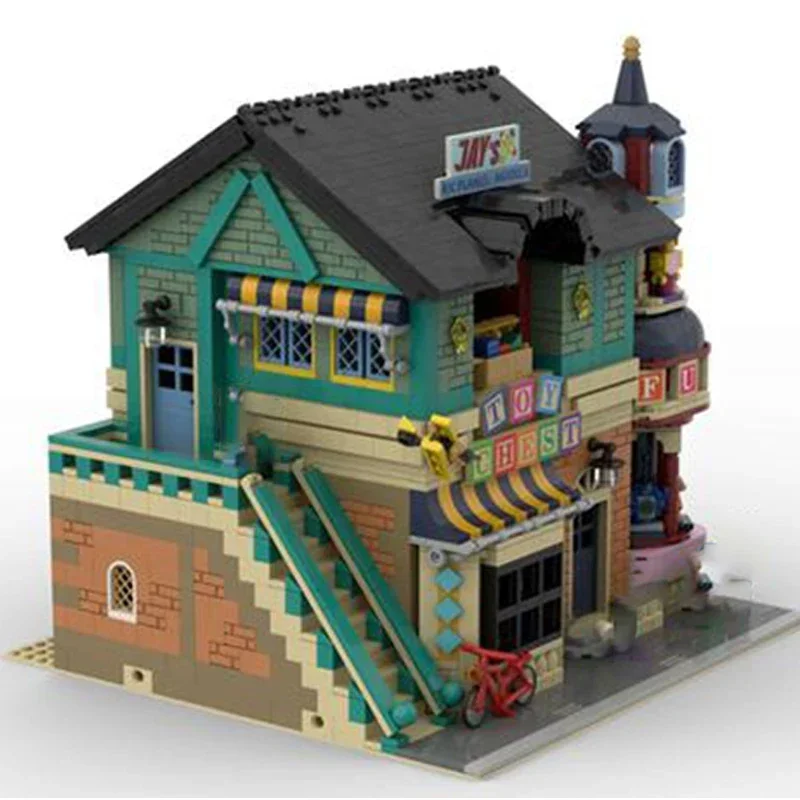 Moc Building Blocks Modular Street View Toy Store Technical Bricks DIY Assembly Construction Toys For Child Holiday Gifts