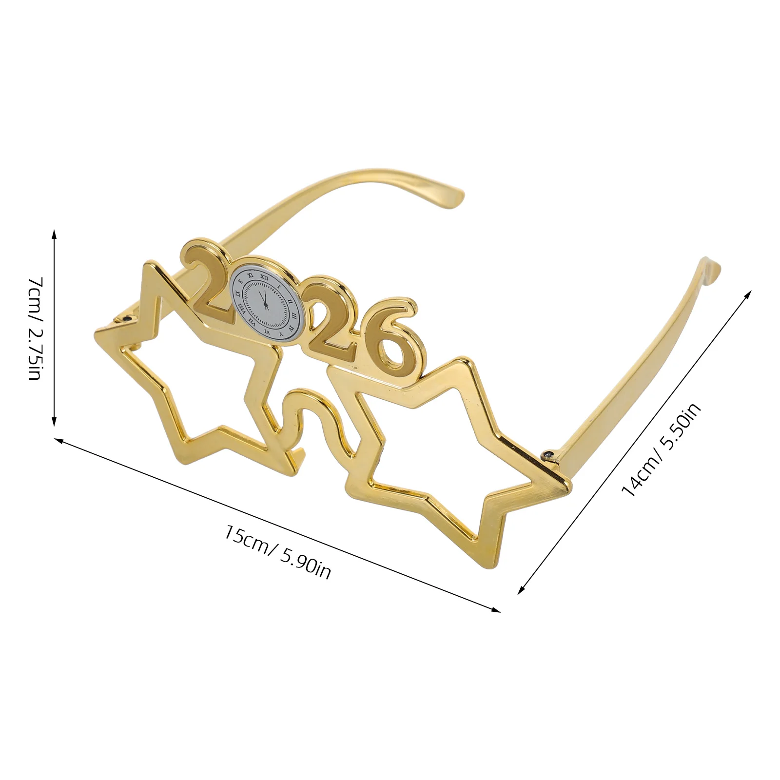 4 قطع من نظارات عشية رأس السنة، نظارات ناي بلاستيكية من نظارات الحفلات #4