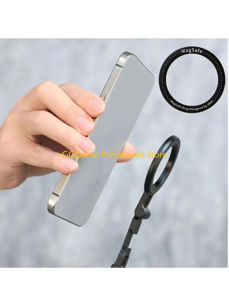 U55B Universal Phone Mount with 180 Turn & Cold Shoe Foldable Aluminum Phone Holder for Vlog Photography & Live Streaming