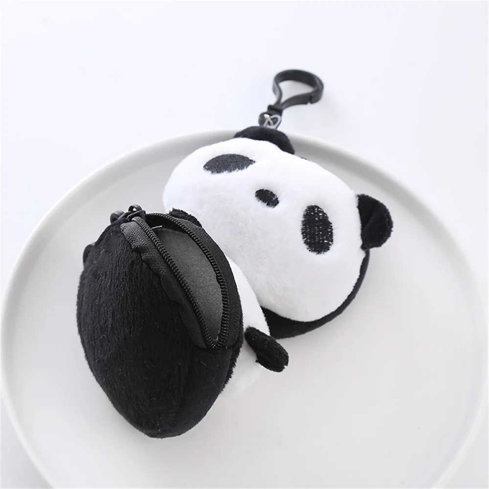 New Creative Panda Earphone Set Wallet Car Keychain Backpack Hanging Decoration Cute Keychain