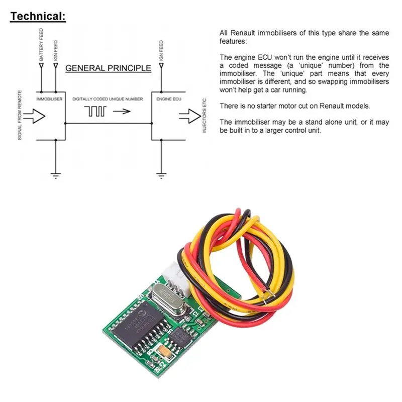 3X Immo Emulator For Renault Immo Emulator Module Immobiliser Module EDC15C3 DCU3R MSA15 Sirius32 Fenix5-L94A