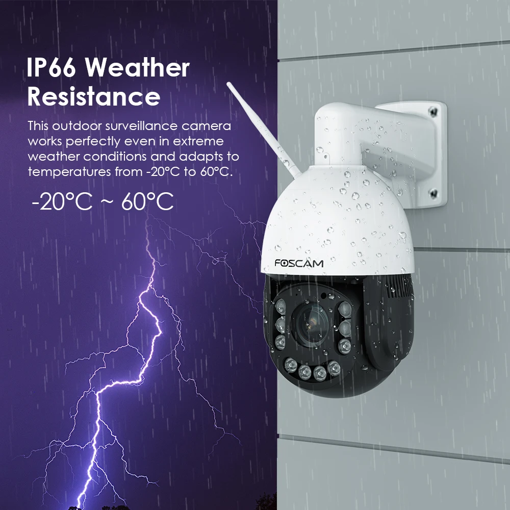 Imagem -06 - Foscam-câmera ao ar Livre com Rastreamento Automático Câmera Wifi para Segurança Doméstica 4mp Zoom Óptico 18x Detecção de Pessoa e Carro 24 Ghz 5ghz Sd4h