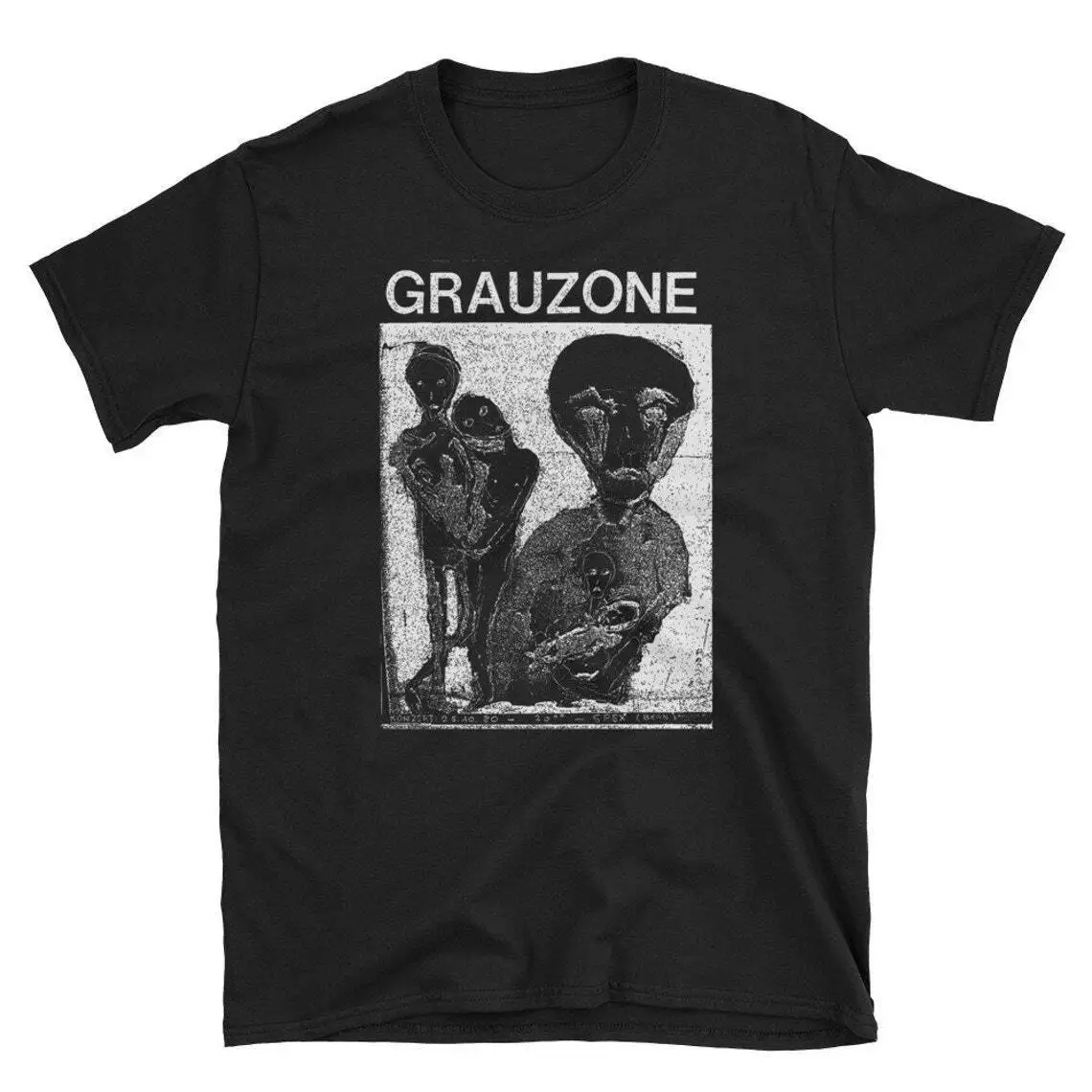 Vintage Grauzone Short Sleeve Black T-Shirt P17378