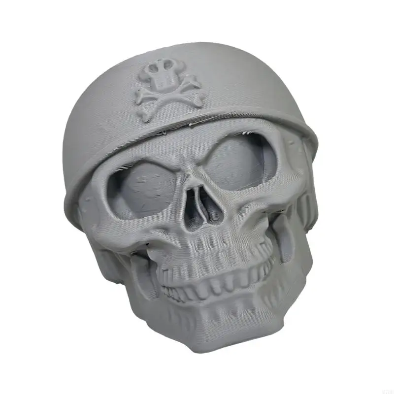 M76E Anhängerkupplungskugel-Abdeckung mit Totenkopf-Motiv für dekorative Heckgestaltung und leichte Abnutzung – Detail 4