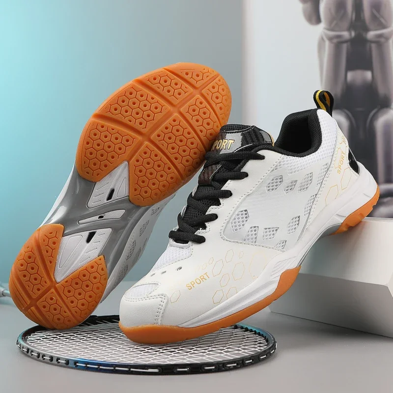 Profissão homens treinamento de badminton sapatos esportivos nova moda masculino atleta tênis de mesa tênis de vôlei formadores 6608