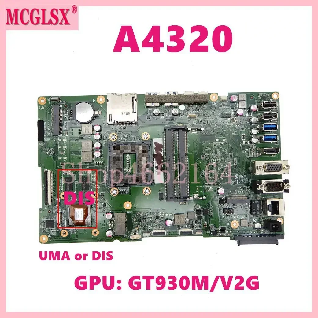 A4320 UMA / DIS(GT930M-V2G GPU ) Motherboard For Asus A4320 A6420 Mainboard REV1.2 DDR3 Fully Tested Working