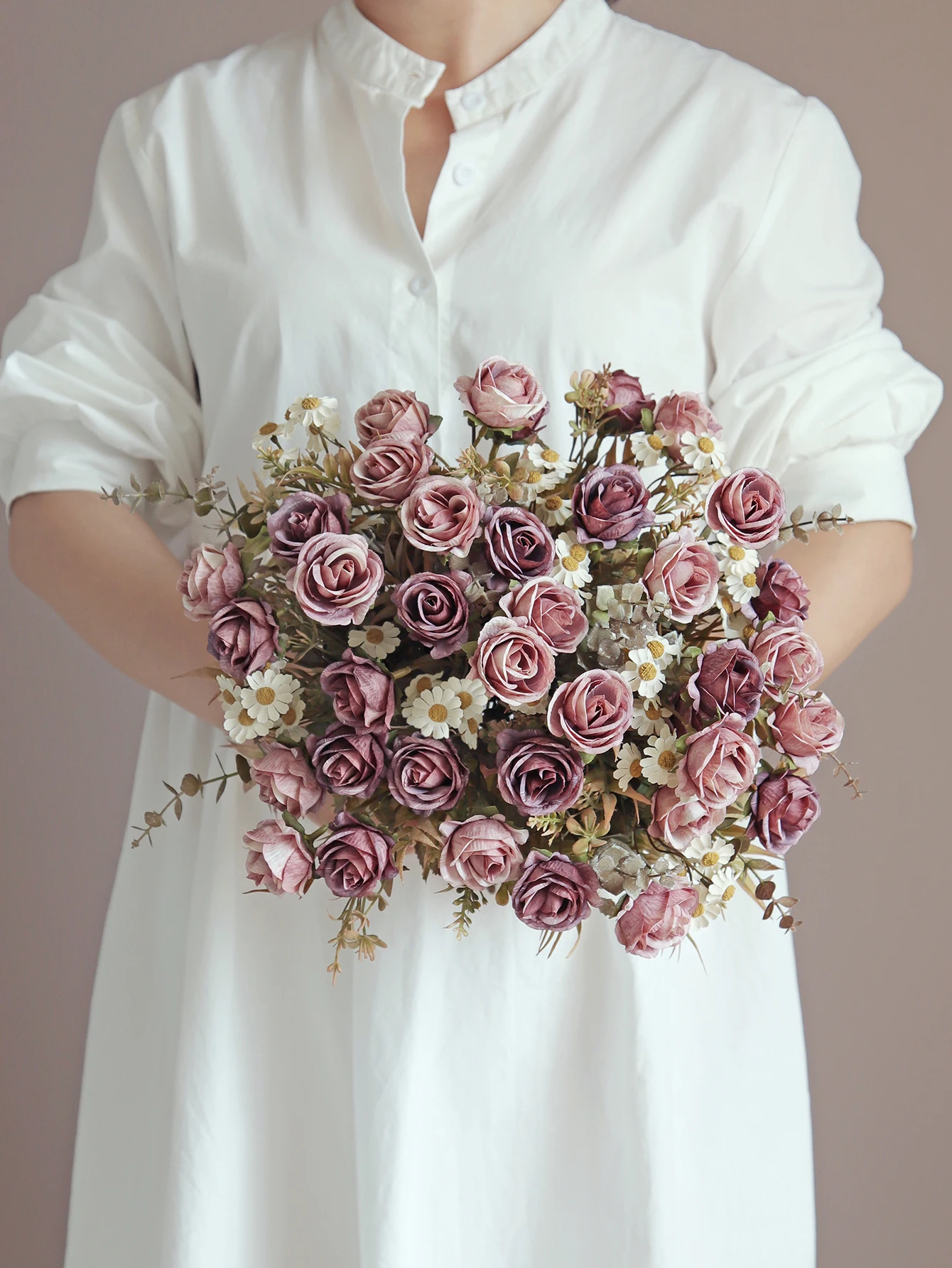 Seidenrosen Künstliche Blumen DIY Hochzeit Heim Empfangsraum Weihnachtsfeier Dekoration Brautstrauß Bunte Fotografie-Produkte – Detail 4