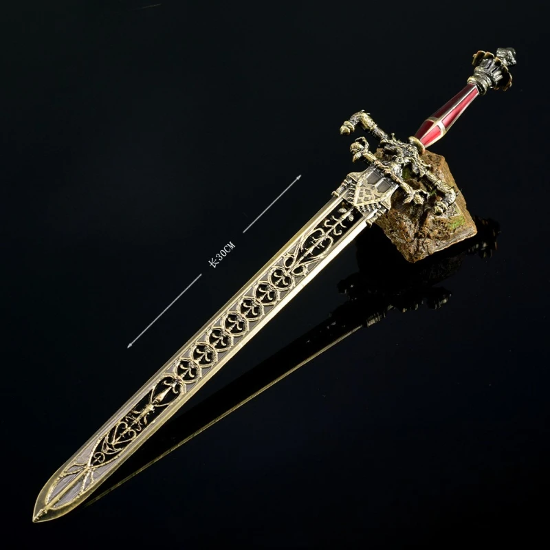 ดาบไนท์แอนด์ไฟร์ ของเล่นดาบคาตานะ ขนาด 30 ซม. ของสะสมจากเกม Elden Ring ทำจากโลหะ เหมาะสำหรับตกแต่งโต๊ะทำงาน ของขวัญสำหรับเด็กผู้ชาย
