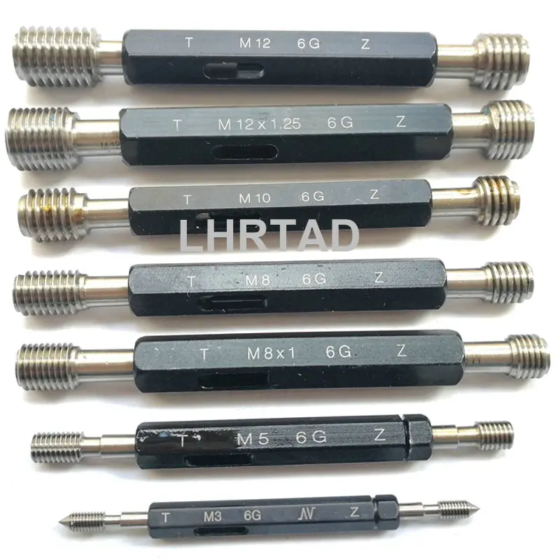 6G T Z GO NOGO Metric thread plug gauge M1 M1.2 M1.4 M1.6 M2 M2.5 M3 M4 M5 M6 Fine Thread gage M8 M10 M12 M14 M16X1 M18X1 M20X1