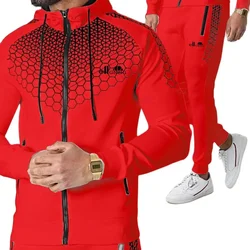 Men's Letter Printing Jogging Suit, Sweater and Pants, Spring and Summer Sportswear, New Trend, 2 Pcs