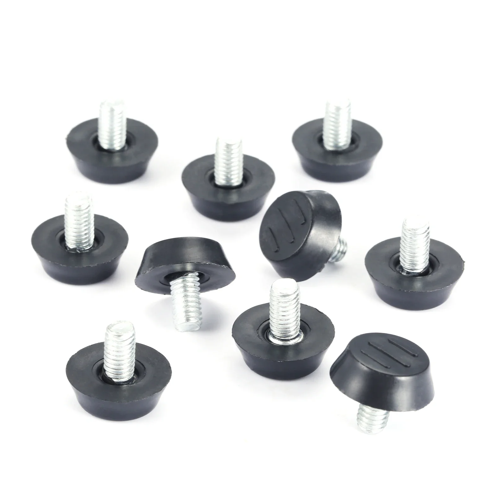 10 Pcs/lot Home Metal Adjustable M6 M8 Threaded Stem Furniture Table Desk Glide Leg Leveler Leveling Foot Adjuster Pad Screw On