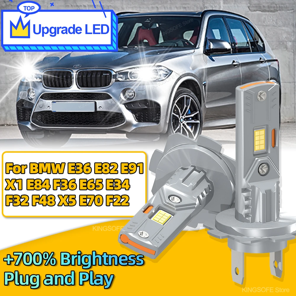 

2x 6000K H7 Светодиодная лампа для фар 30000LM Светодиодная автомобильная лампа для BMW E36 E82 E91 X1 E84 F36 E65 E34 F32 F48 X5 E70 F22 Series Plug Play