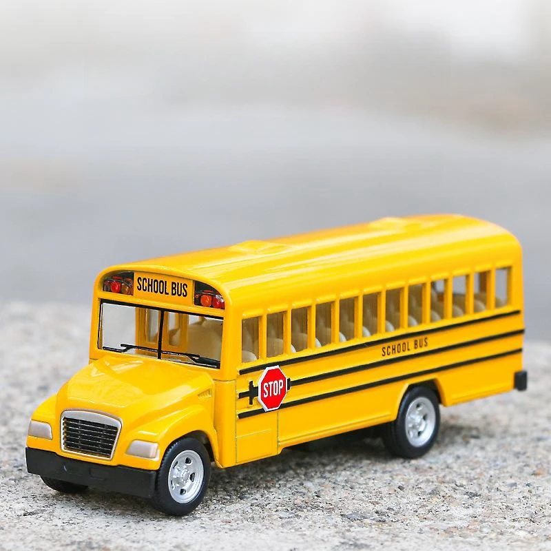 US Carro De Brinquedo De Ônibus Escolar para Crianças, RMZ, City, Clássico Diecast, Modelo De Veículo Em Miniatura, Pull Back Coleção, Presente para Meninos, 5"