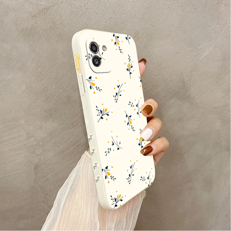 A03 Stunning Flower Silicone Phone Case For Samsung A02 A03 A04E A04S A04 A05 A15 A03S A14 A22 A13 A12 A21S A20S A23 A24 Cover