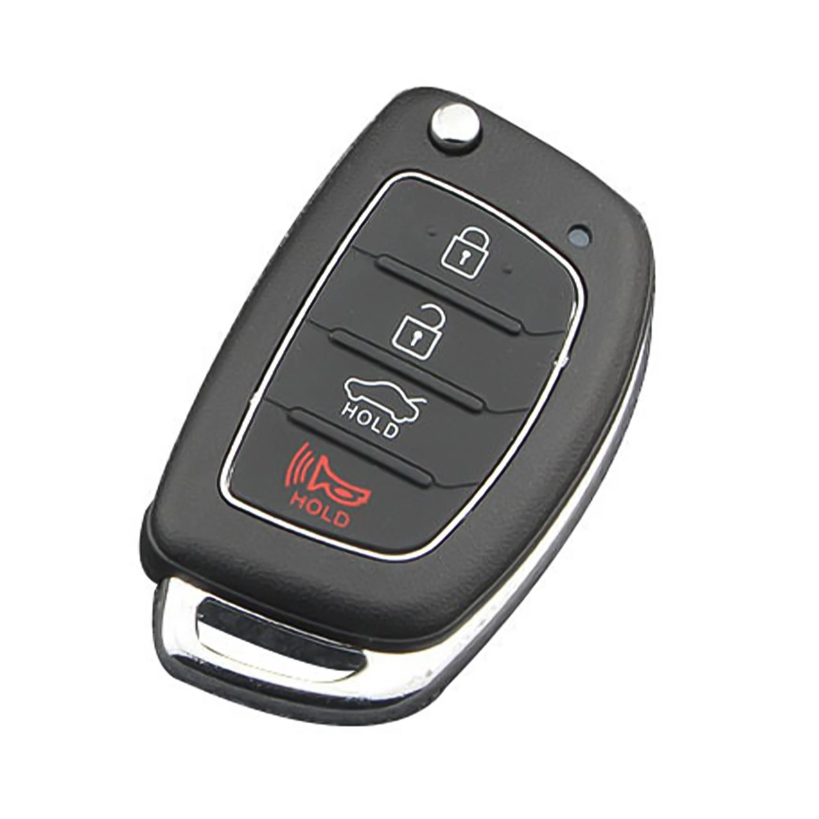 4 Buttons Car Flip Folding Remote Right Key Shell Fob Case For HYUNDAI Elantra Mistra Verna Santa Fe Ix25 Ix35 Auto Accessories