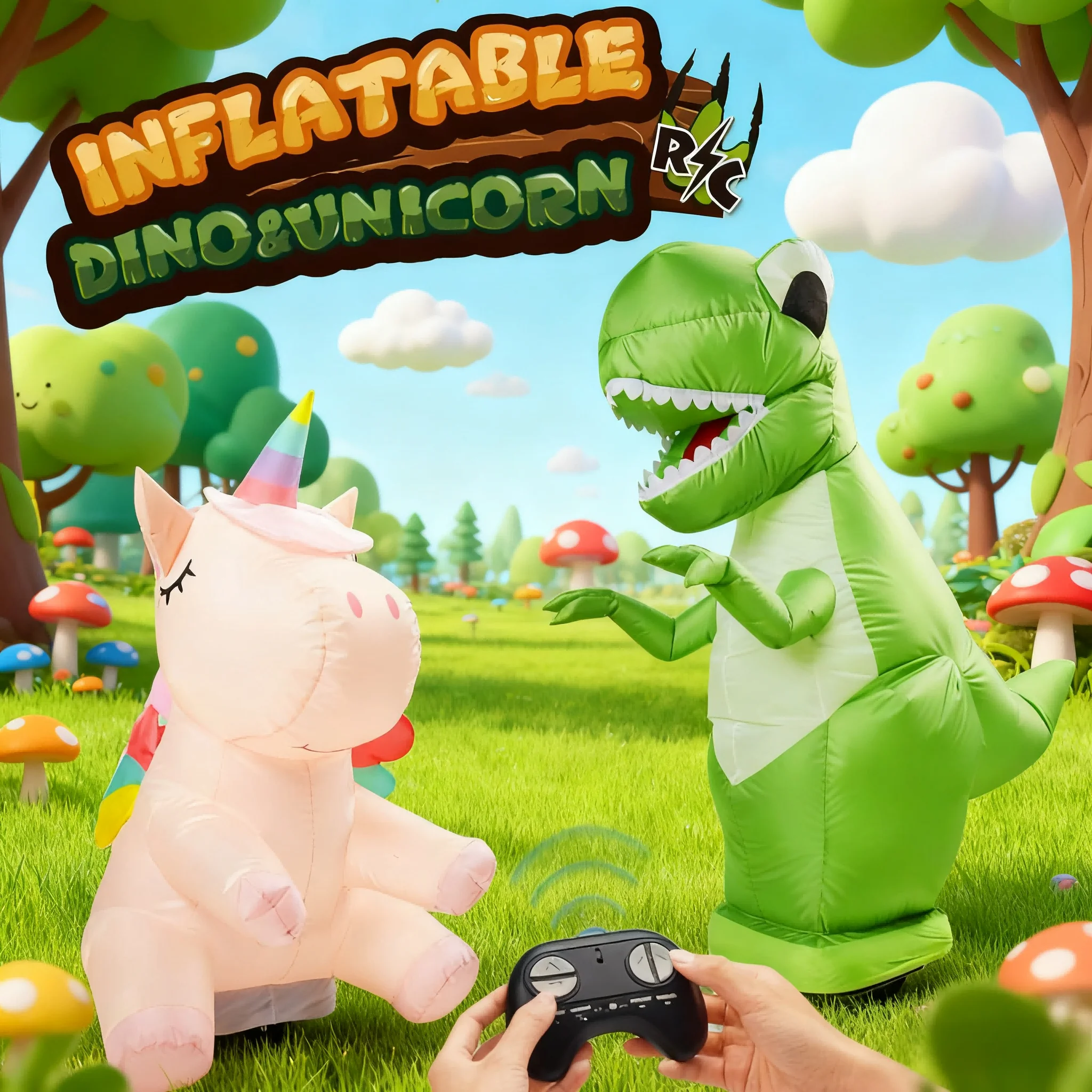 

2,4G пульт дистанционного управления, надувные рождественские украшения, уникальная форма, товары для уличной вечеринки, рекомендуются