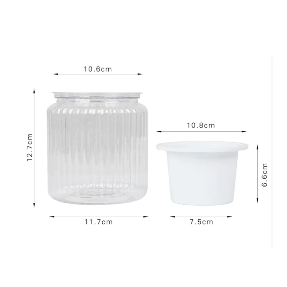 Self Watering Flower Vase with Clear PET Body and Integrated Cotton Rope System for Consistent Moisture Delivery to Plants