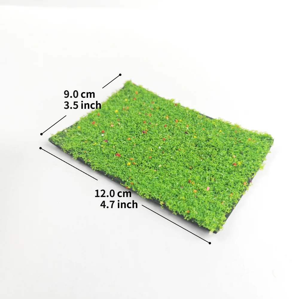 12x9cm Miniature Grass Gravel Mat Diorama Scenery Terrain Landscape Model Railway Wargame Sand Table DIY Ground Decoration