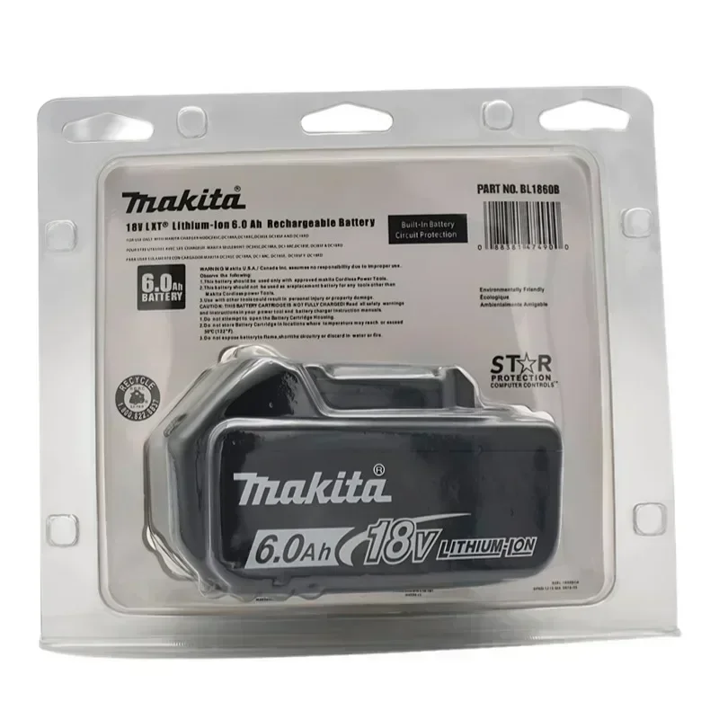 Makita 18V rechargeable battery, suitable for Makita 18V power tools to replace lithium battery BL1850B BL1860B 100% genuine