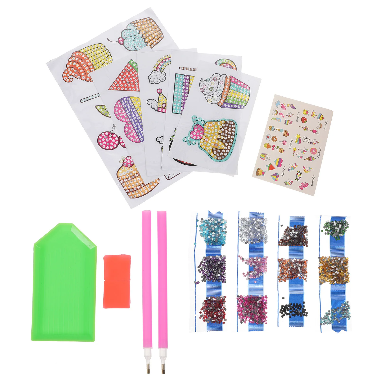 

Stickers Face Gems Rhinestones Kids Scrapbooking Gemstone Tool Jewels for Crafts Mini