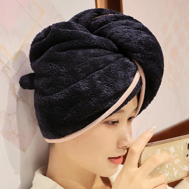 Large Hair Towel Microfiber Premium Anti Frizz Hair Drying Wrap for Women & Men Dry Hair Hat,Super Absorbent,Wrapped Bath Cap