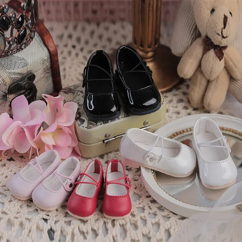 1/6 BJD Shoes Simulation Leather Princess Shoes 30cm Doll Shoes Accessories ( for 4cm Feet )