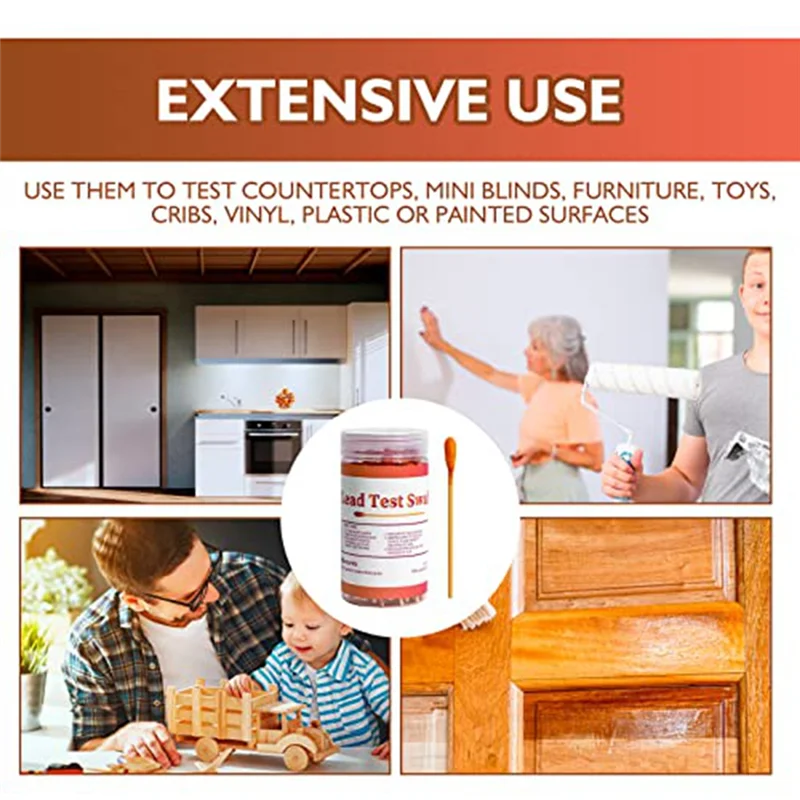 Chumbo pintura teste cotonetes Kit, casa chumbo teste Kit, chumbo verificar cotonetes, chumbo testes, 60 pcs