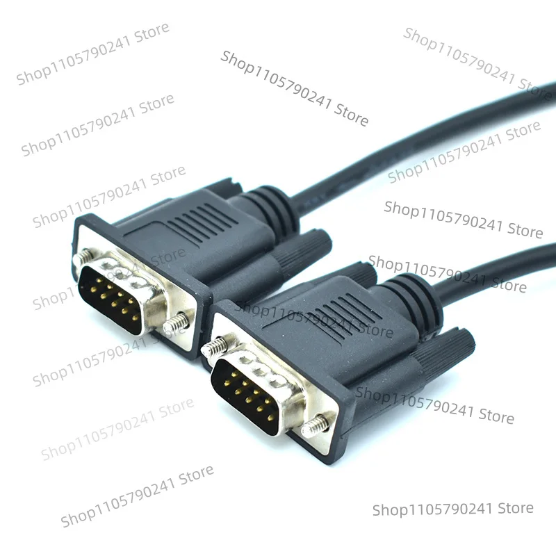 1.5m/3m/5m/10m DB9 RS232 Serial Cable Male to Male Null Modem Cord Cross TX/RX Line for Data Communication