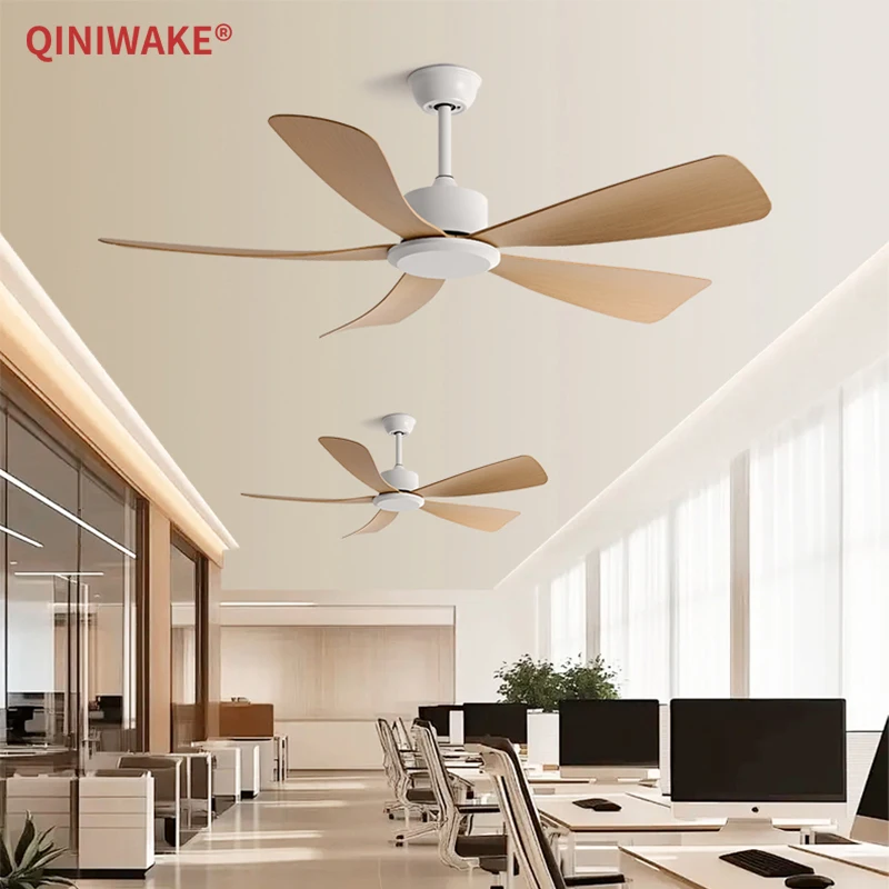 

Потолочный вентилятор QINIWAKE 42/52 дюйма с инверторным двигателем, бесшумная работа, 6 скоростей, идеально подходит для спален и гостиных, для ежедневного использования.