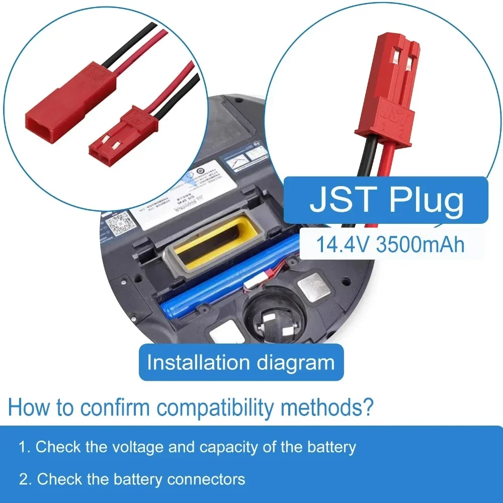 Replacement Battery for Ilife V5s V8s V5s Pro V50 V3sPro X750 Noisz S5Pro Vacuum Cleaner 14.4V 2600mAh