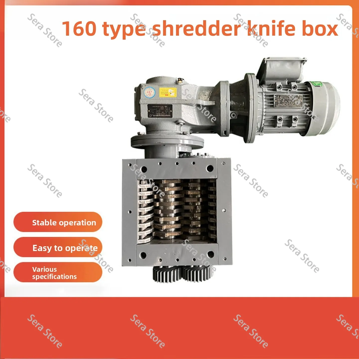 160 Type Shredder Single Dual Shaft Crusher for Plastic Kitchen Waste Metal Garbage Wood Small Shredder Machine 1 pcs