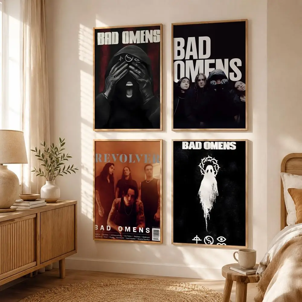 Music Band B-Bad Omens Poster Modern And Elegant Wall Stickers For Home Decor Living Room Dormitory Wall Art