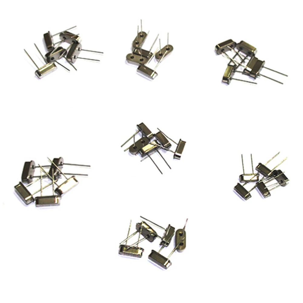 

35Pcs Crystal Oscillator Electronic Kit, HC-49S 7 Kind DIP Quartz Oscillator 32.768Khz 4Mhz 8Mhz 12Mhz 16Mhz 20Mhz 25Mhz