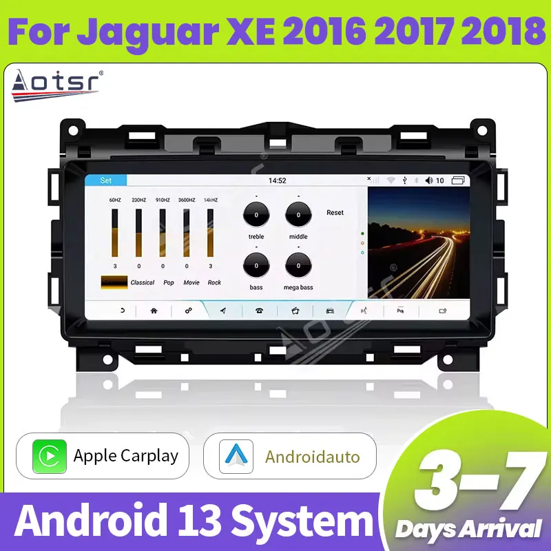 

Aotsr Android 13 8 + 128G для Jaguar XE 2016 2017 2018 Автомобильный радиоприемник GPS-навигация Головное устройство GPS Мультимедийный плеер Аудио Стерео