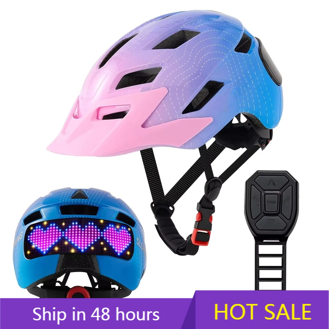 

POWER LEAP Rechargeable LED Display Bicycle Helmet New Dual Sport Integral-Mold Cycling Helmet for Safe Mountain Road Riding Bik
