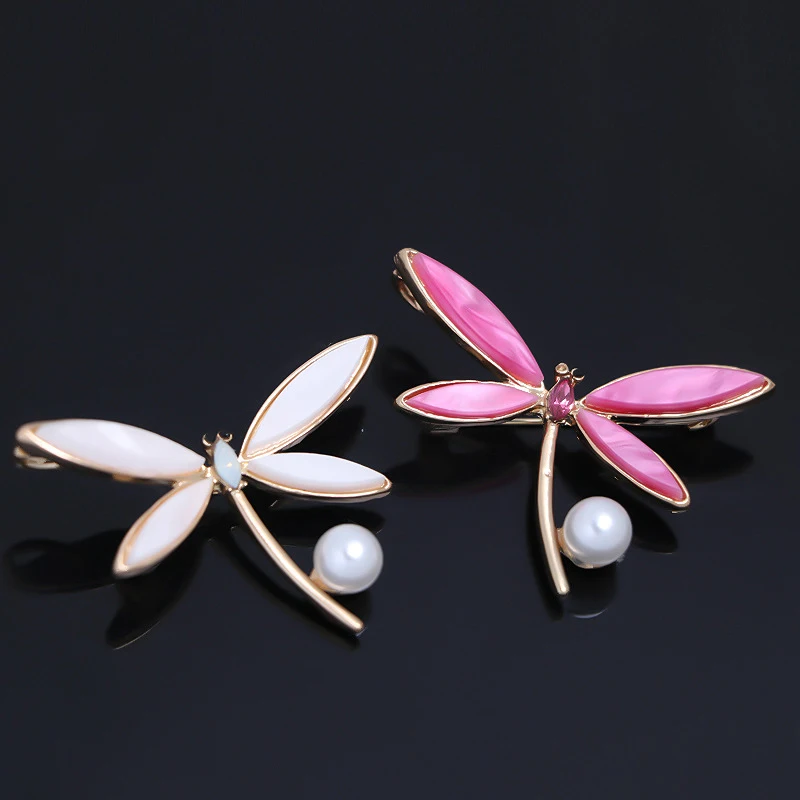 Crystal Vintage Dragonfly Brooches for Women Girls Dress Coat Accessories Cute Fashion Wedding Jewelry Gifts Large Insect Brooch